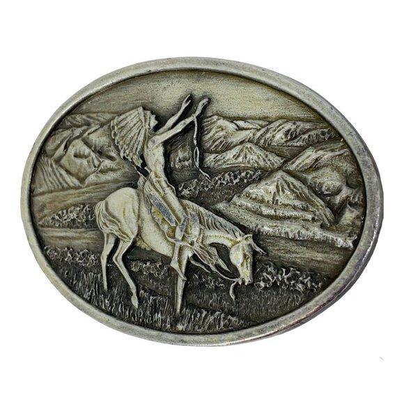 Bergamot Brass Works Other - 1977 Chief Joseph Brass Belt Buckle Bergamot Nez Perce​